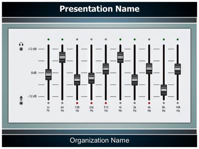 Music Equalizer Mixing Console Editable PowerPoint Template