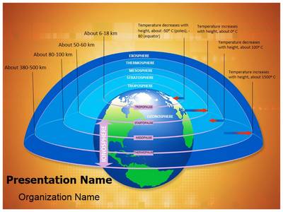 Earth Atmosphere Layers Editable PowerPoint Template