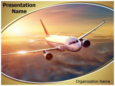 Airplane Editable PowerPoint Template