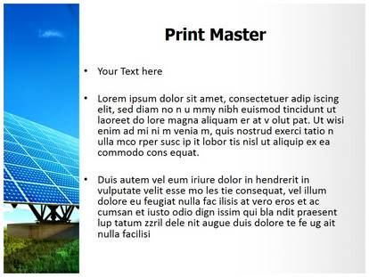 Solar Panel Free Ppt Template Slide1