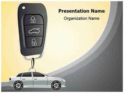 Center Lock Car Security Editable PowerPoint Template
