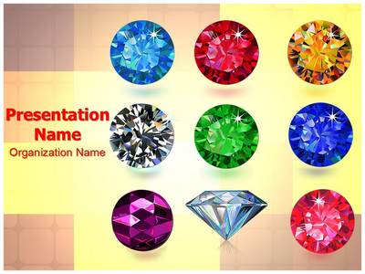 Jewelry Gemstone Editable PowerPoint Template