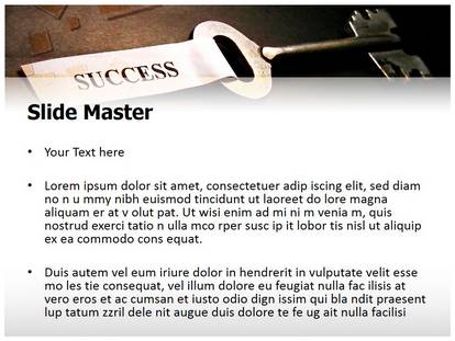 Success Key Free Ppt Template Slide1
