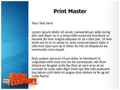 Under Construction Free Ppt Template Slide1