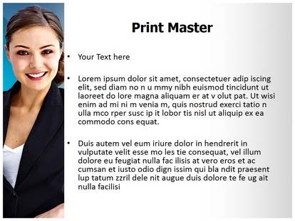 Business Woman Free Ppt Template Slide1