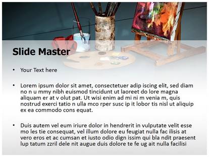 Canvas Painting Free Ppt Template Slide1