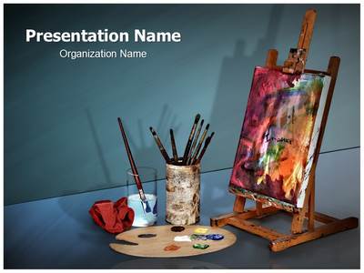 Canvas Painting Editable PowerPoint Template