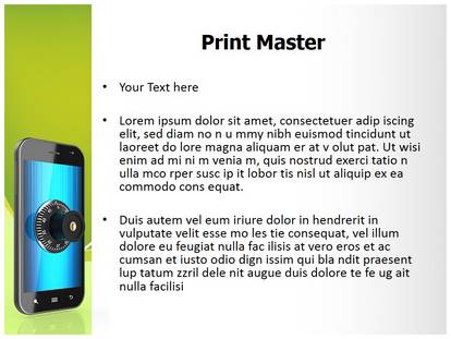 Mobile Security Lock Free Ppt Template Slide1