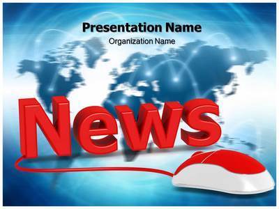 Online News Editable PowerPoint Template