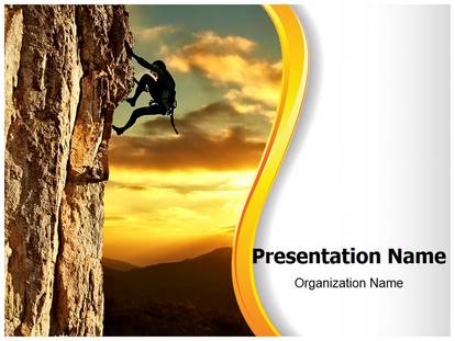 Lone Rock Climber Free Ppt Template