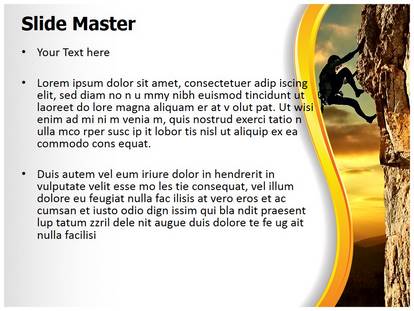 Lone Rock Climber Free Ppt Template Slide1