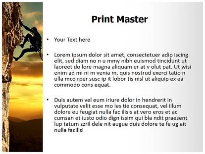 Lone Rock Climber Free Ppt Template Slide1