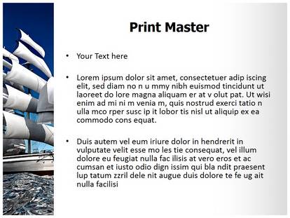 Ship With Sails Free Ppt Template Slide1