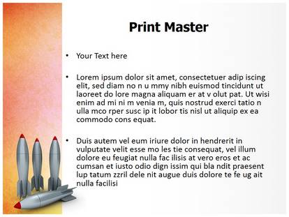 3D Rockets Free Ppt Template Slide1