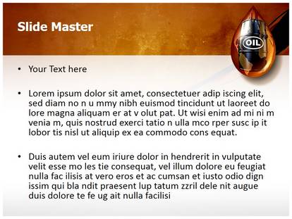 Oil Drop Free Ppt Template Slide1