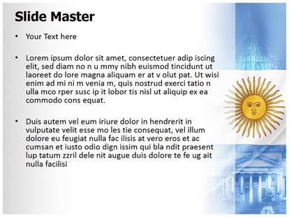 Argentina Flag Free Ppt Template Slide1