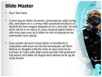 Scuba Diver Free Ppt Template Slide1