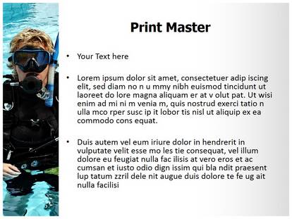 Scuba Diver Free Ppt Template Slide1