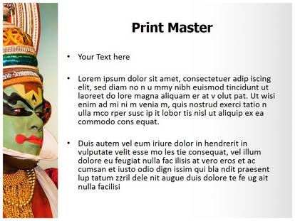 Kathakali Tradional Dance Free Ppt Template Slide1