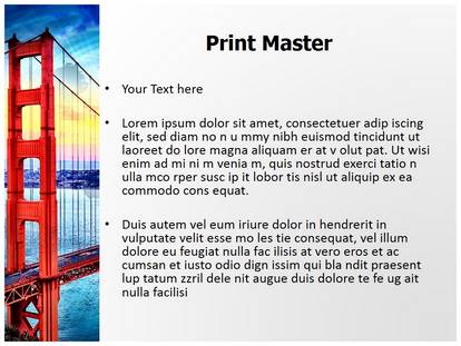 Golden Gate Bridge Free Ppt Template Slide1