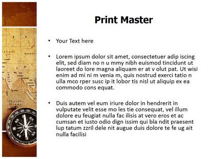 Geographical Map Free Ppt Template Slide1