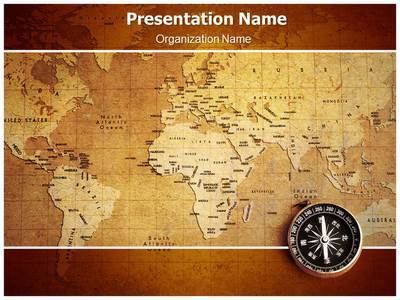 Geographical Map Editable PowerPoint Template
