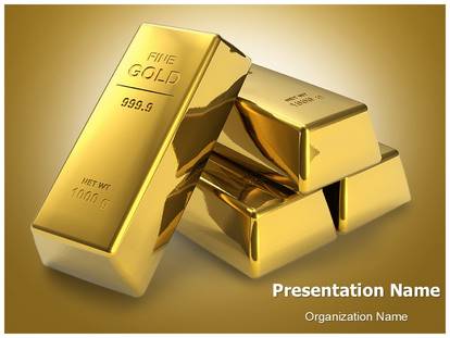 Gold Brick Free Ppt Template