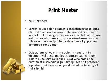 Gold Brick Free Ppt Template Slide1