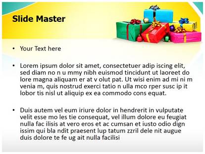 Christmas Gifts Free Ppt Template Slide1