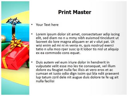 Christmas Gifts Free Ppt Template Slide1