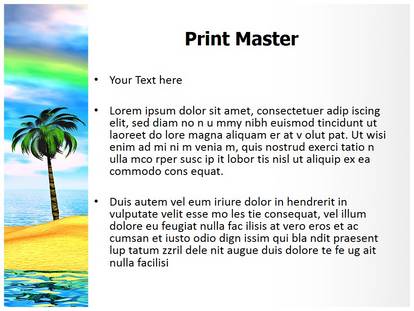 Rainbow Island Free Ppt Template Slide1