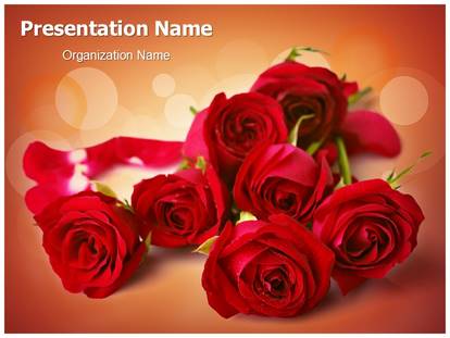Red Rose Free Ppt Template