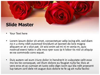 Red Rose Free Ppt Template Slide1