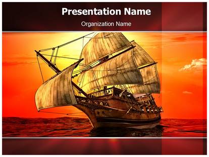 Sailing In Sea Free Ppt Template