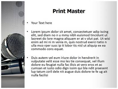 Microphones Free Ppt Template Slide1
