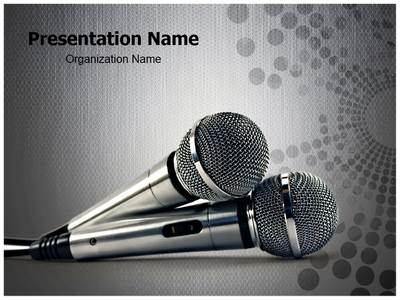 Microphones Editable PowerPoint Template