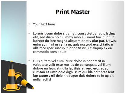Traffic Cones Free Ppt Template Slide1
