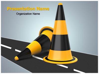 Traffic Cones Editable PowerPoint Template
