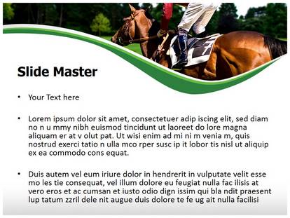 Horse And Jockey Free Ppt Template Slide1