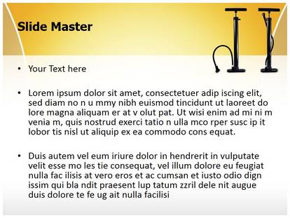 Bicycle Air Pump Free Ppt Template Slide1