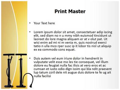 Bicycle Air Pump Free Ppt Template Slide1