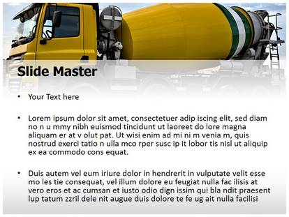 Concrete Truck Free Ppt Template Slide1