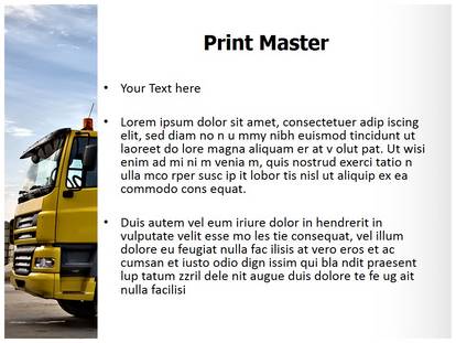 Concrete Truck Free Ppt Template Slide1