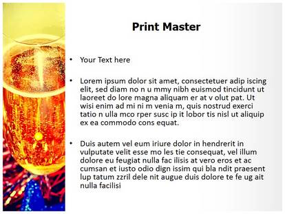 Celebration Champagne Toast Free Ppt Template Slide1