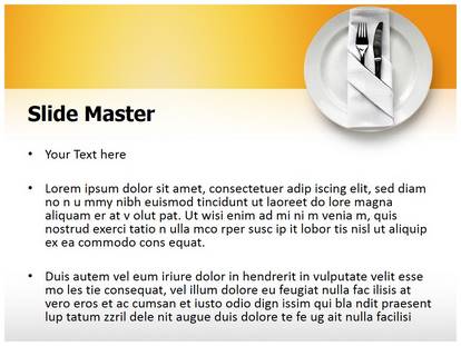 Table Setting Free Ppt Template Slide1