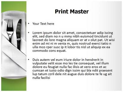Table Setting Free Ppt Template Slide1