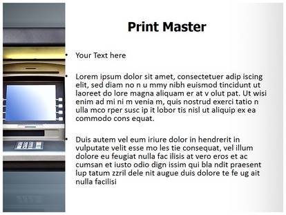 Automated Teller Machine Free Ppt Template Slide1