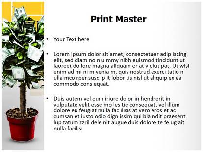 Plant With Dollars Free Ppt Template Slide1