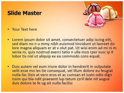 Ice Cream Scoops Free Ppt Template Slide1