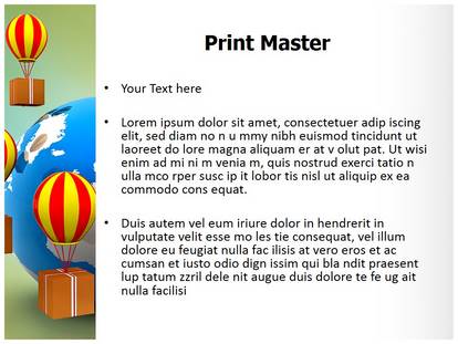 Cargo Delivery And Globe Free Ppt Template Slide1